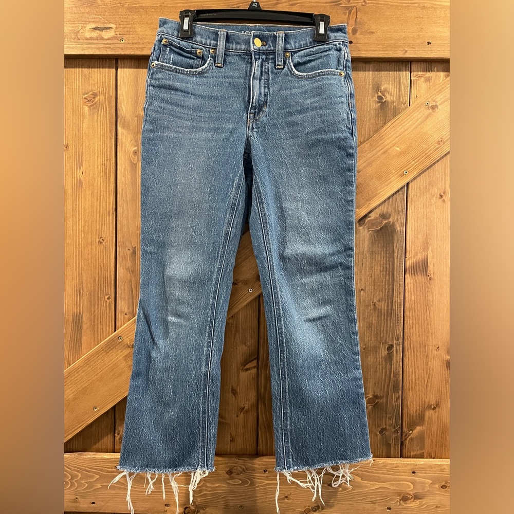 J Crew 9” Demi Boot Crop Classic Blue Women’s Jeans size 26